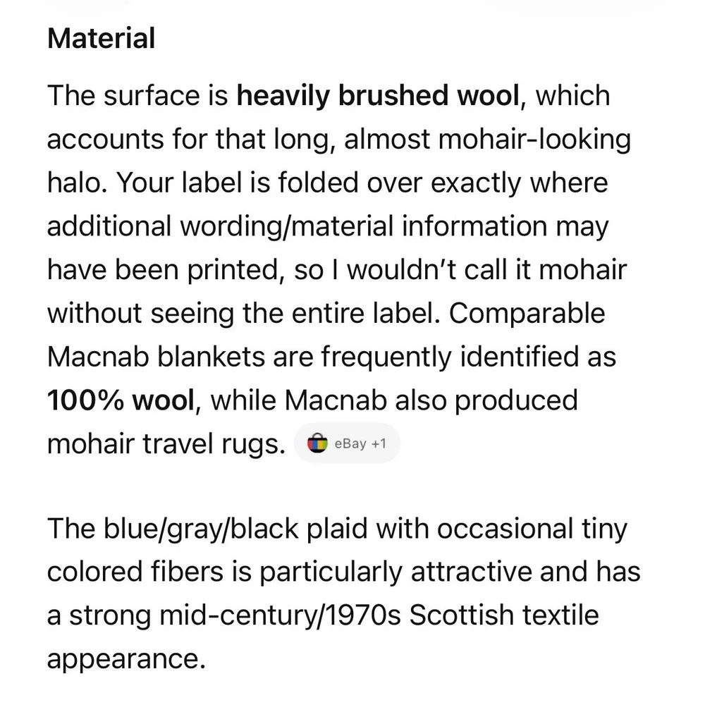 Vintage 1960s Macnab of Haddington Scotland Wool Plaid Travel Rug Blanket Fringe